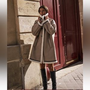 ZARA BUTTONED DOUBLE FACED COAT NWT